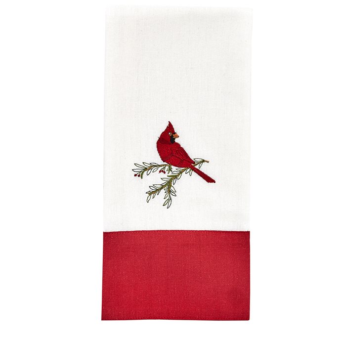 Cardinal Pine Embroidered Dishtowel Thumbnail