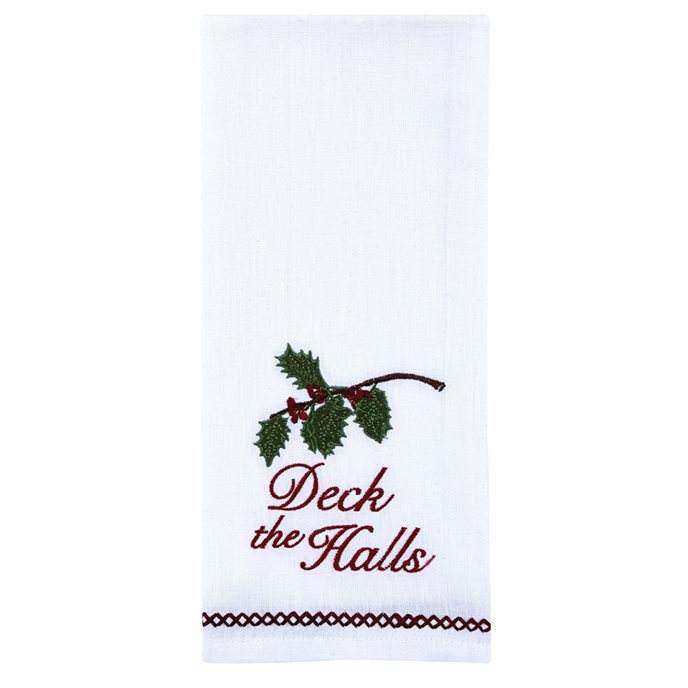 Deck The Halls Embroidered Dishtowel Thumbnail