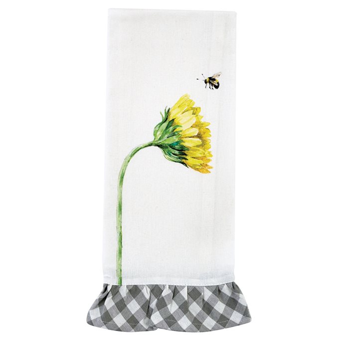 Sunflower With Bee Dishtowel Thumbnail