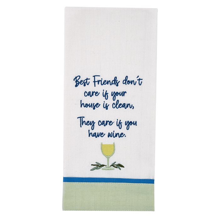 Friends Don'T Care Embroidered Dishtowel Thumbnail