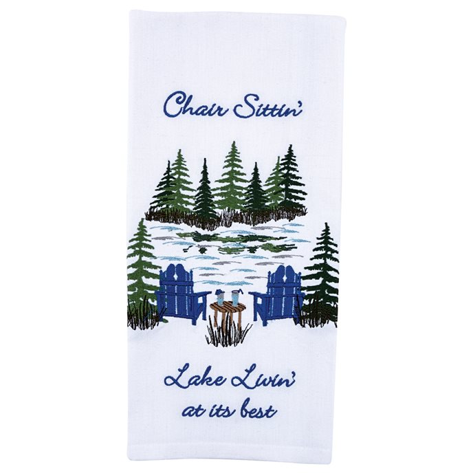 Chair Sittin' Embroidered Dishtowel Thumbnail