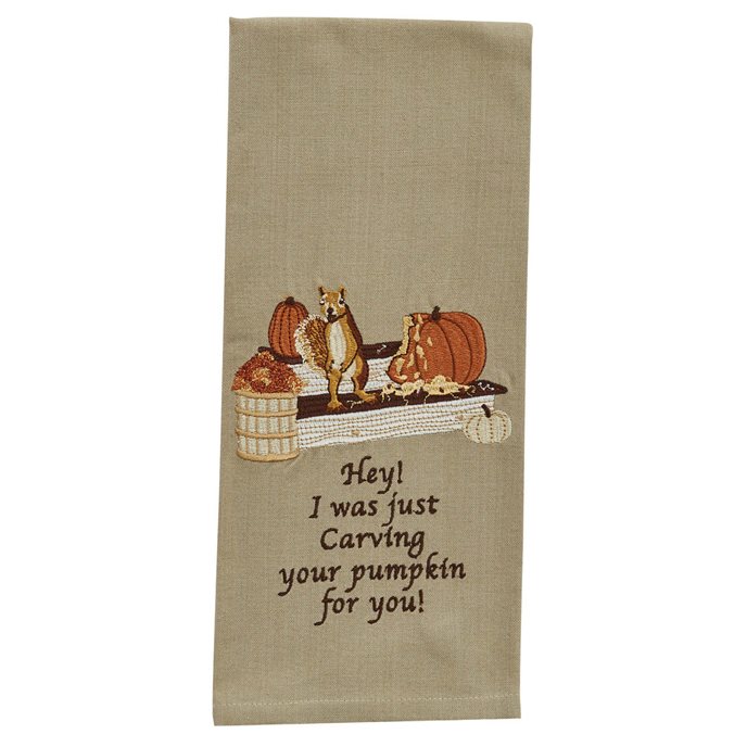 I Carved Your Pumpkin Dishtowel Thumbnail