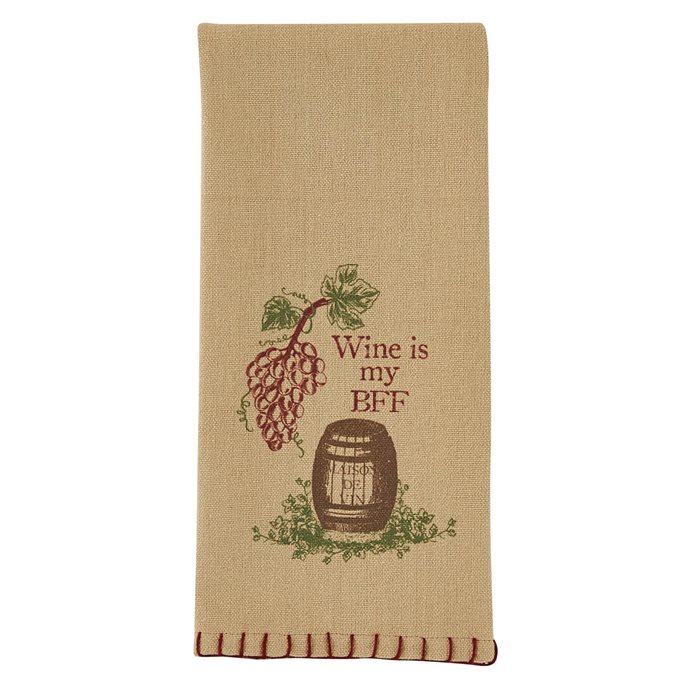 Wine Is Bff Dishtowel Thumbnail