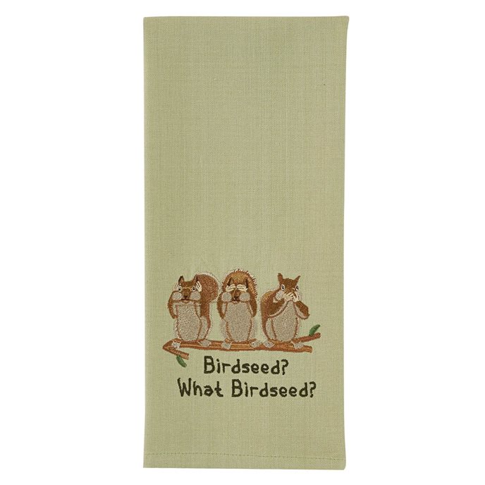 What Birdseed Embroidered Dishtowel Thumbnail