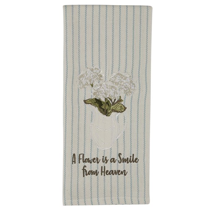 Hydrangea Appliqued Dishtowel Thumbnail