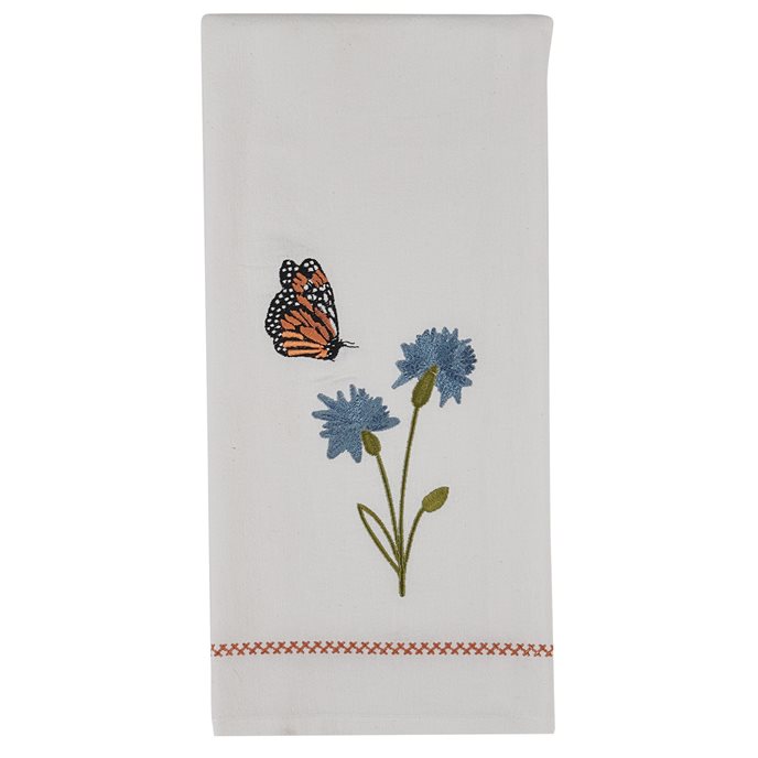 Blue Flower Decorative Dishtowel Thumbnail