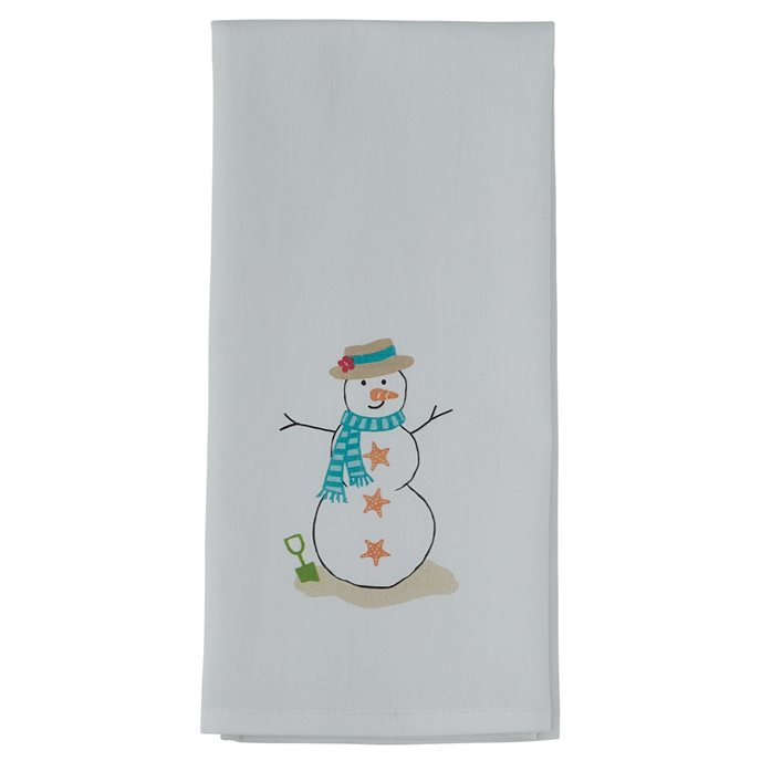 Beach Snowman Printed Towel Thumbnail