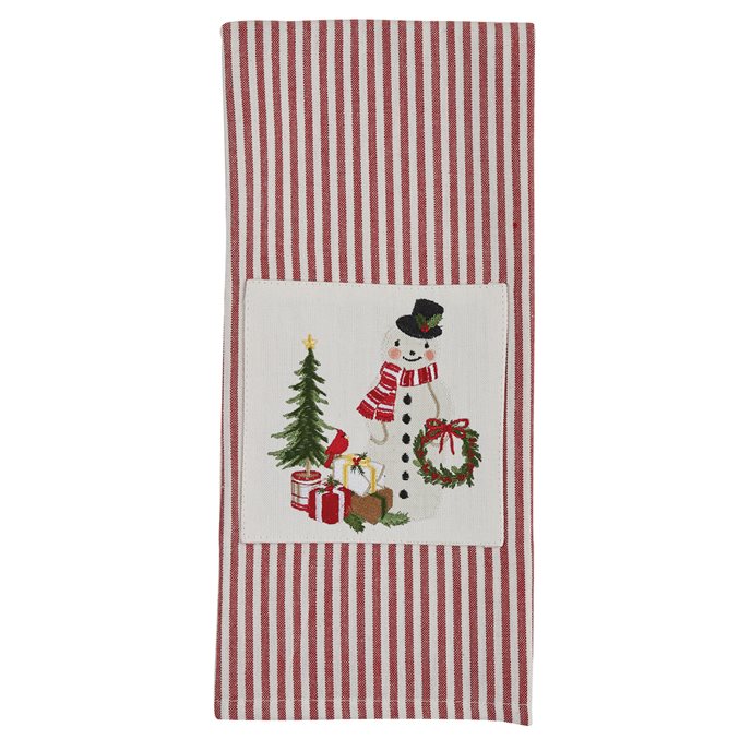 Snowman With Tree Dishtowel Thumbnail