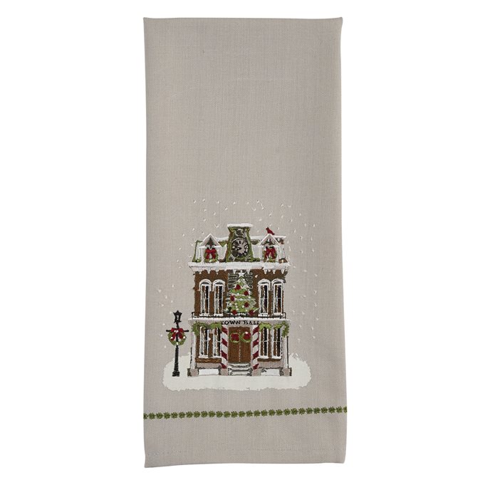 Town Hall Printed/Embroidered Dishtowel Thumbnail