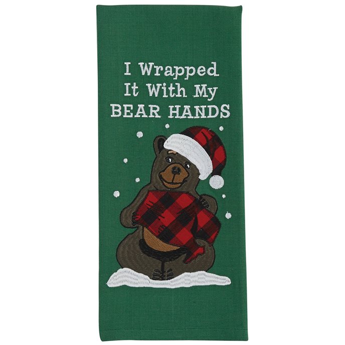 Bear Hands Applique/Embroidered Dishtowel Thumbnail