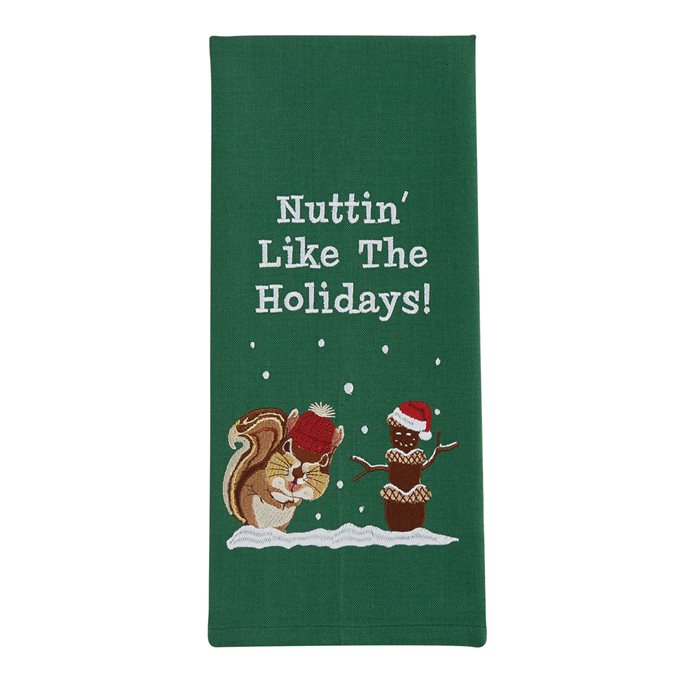 Nuttin' Like The Holidays Embroidered Dishtowel Thumbnail