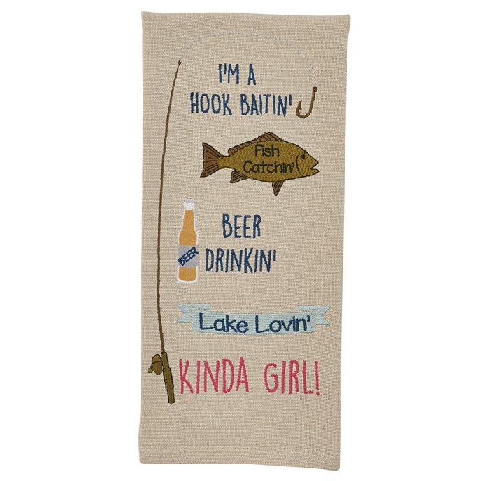 Lake Lovin' Girl Embroidered Dishtowel Thumbnail