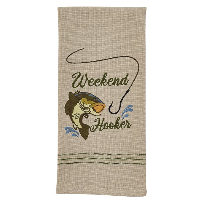 Weekend Hooker Embroidered Dishtowel Thumbnail