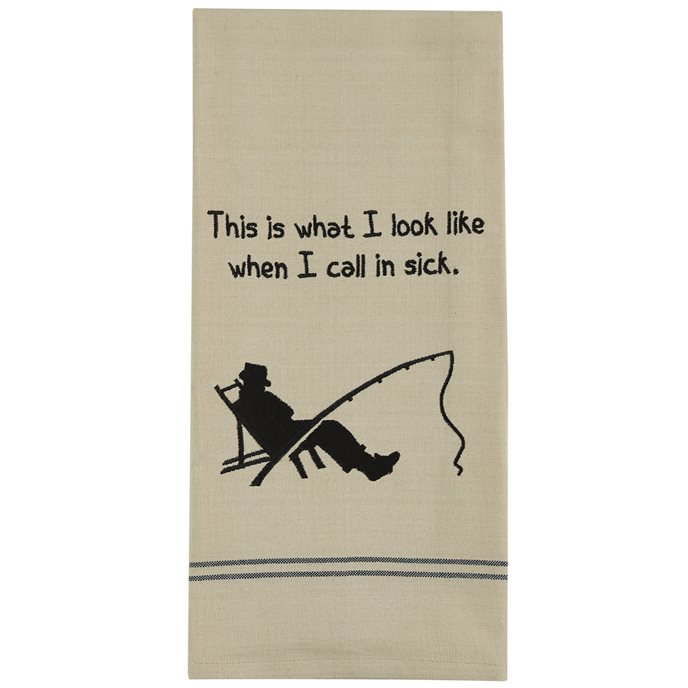 Call In Sick Embroidered Dishtowel Thumbnail