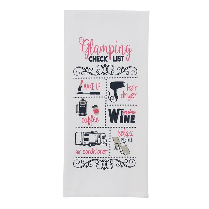 Glamping Check List Printed Dishtowel Thumbnail