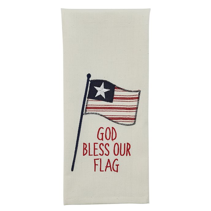 God Bless Our Flag Applique Dishtowel Thumbnail