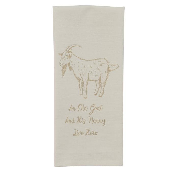 An Old Goat Printed Flour Sack Dishtowel Thumbnail