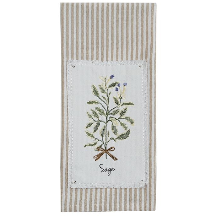 Sage Embroideerd Patch Dishtowel Thumbnail