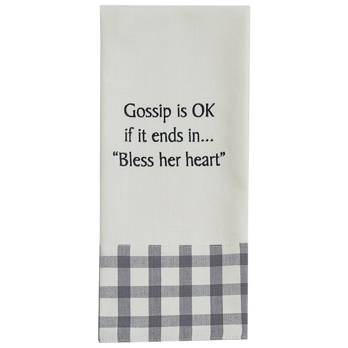 Gossip Is Ok Embroidered Dishtowel Thumbnail