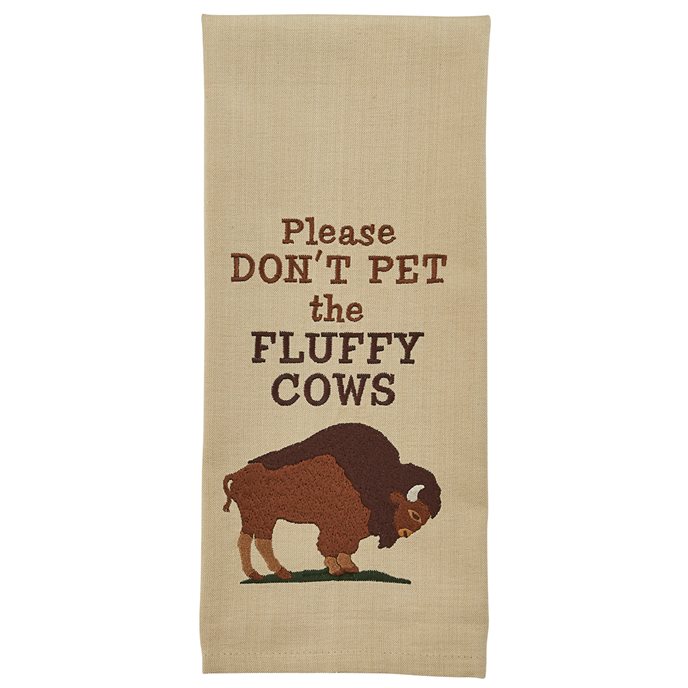 Fluffy Cows Embroidered Dishtowel Thumbnail