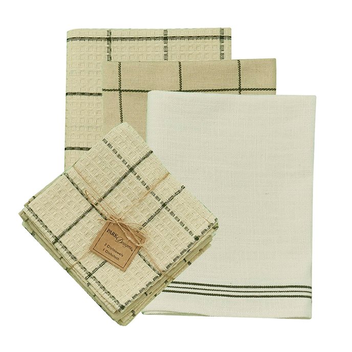 Five Farms 3 Dishtowel/1Dc Set Pine Thumbnail