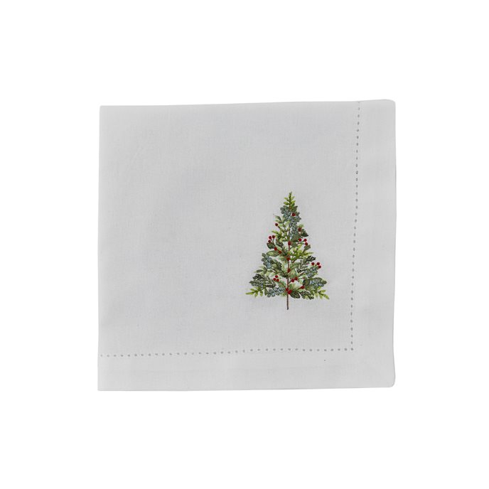 Winter Berry Tree Embroidered Napkin Thumbnail