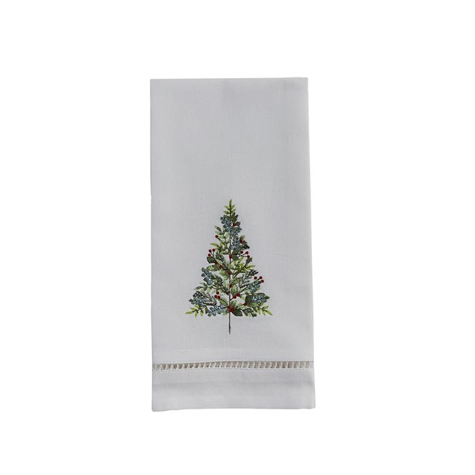 Winter Berry Tree Embroidered Towel Thumbnail