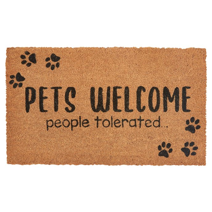 Pets Welcome People Tolerated Doormat Thumbnail