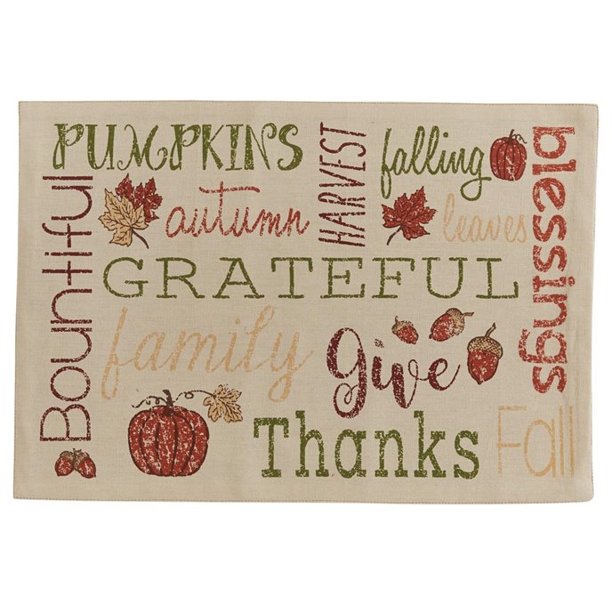 Harvest Sentiments Placemat Thumbnail