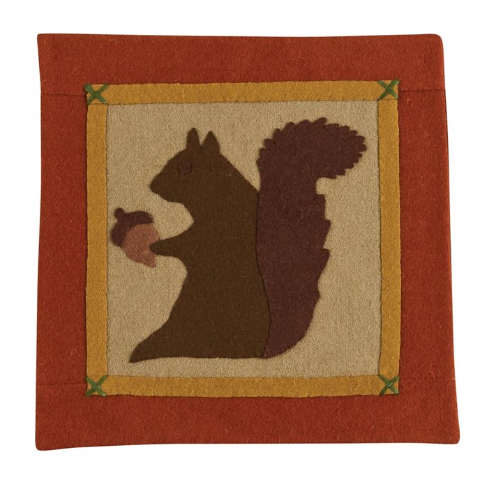 Squirrel Felt Accent Mat 12" Thumbnail