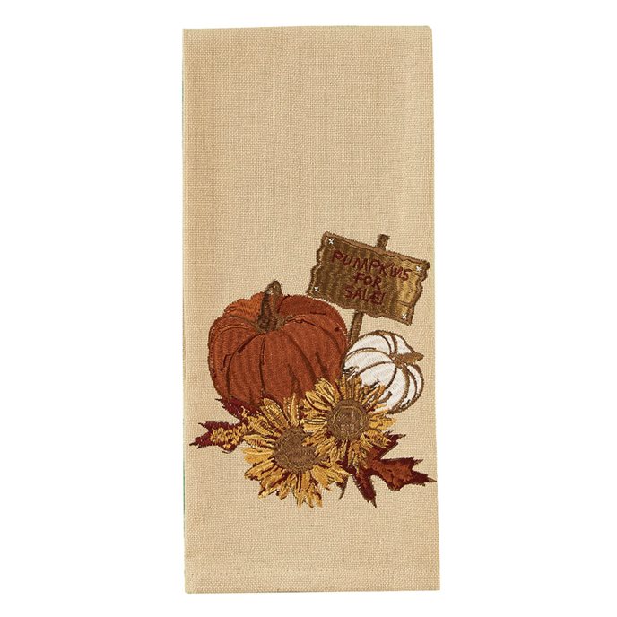 Pumpkin Sunflower Emb Dishtowel Thumbnail