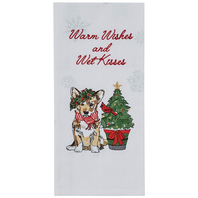 Warm Wishes Embroidered/Printed Dishtowel Thumbnail