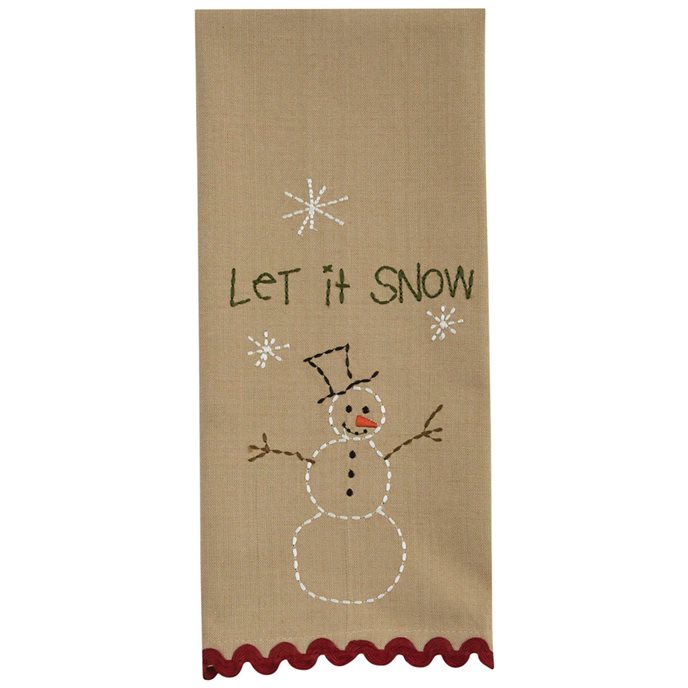 Let It Snow Embroidered Dishtowel Thumbnail