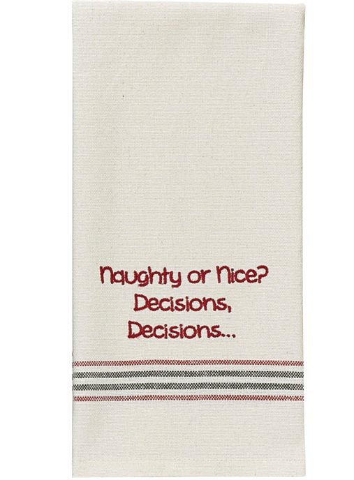 Naughty Or Nice S Dishtowel Thumbnail