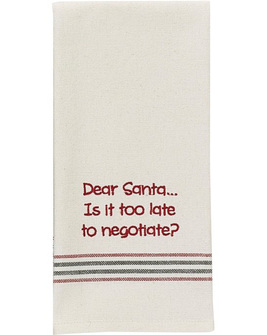 Santa Too Late To Negotiate Dishtowel Thumbnail