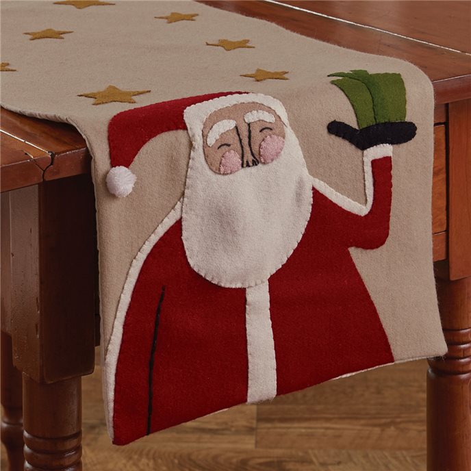 Snow Frnds Santa Felt Table Runner 14X4 Thumbnail