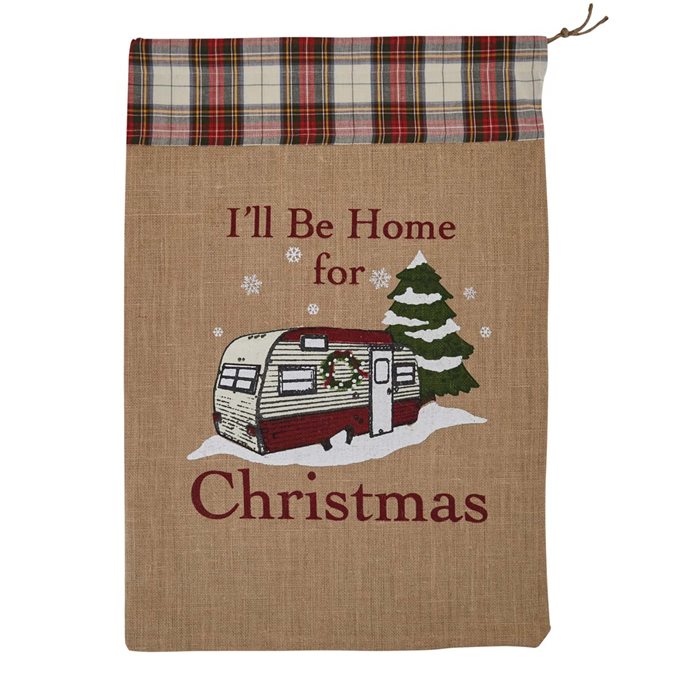 Ill Be Home Print Santa Sack Thumbnail