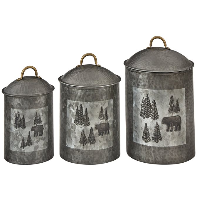 Wild Woods Bear Canisters Set Of 3 Thumbnail