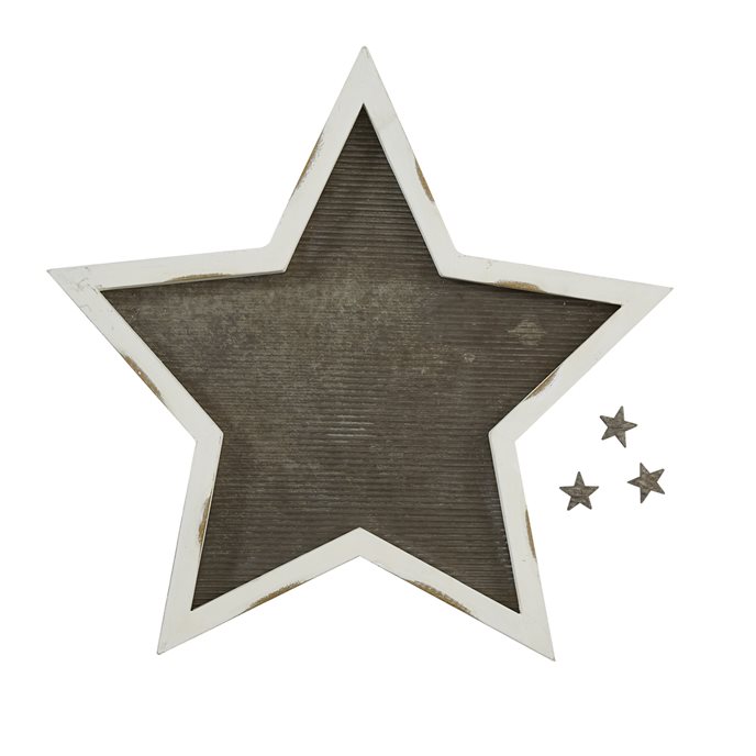 Star Memo Board Distressed White Thumbnail