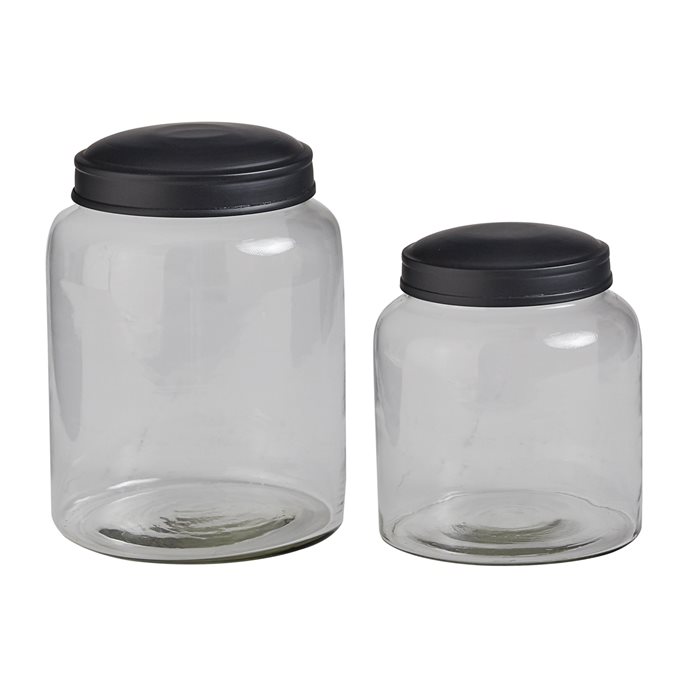 Set/2 Storage Jars Black Thumbnail