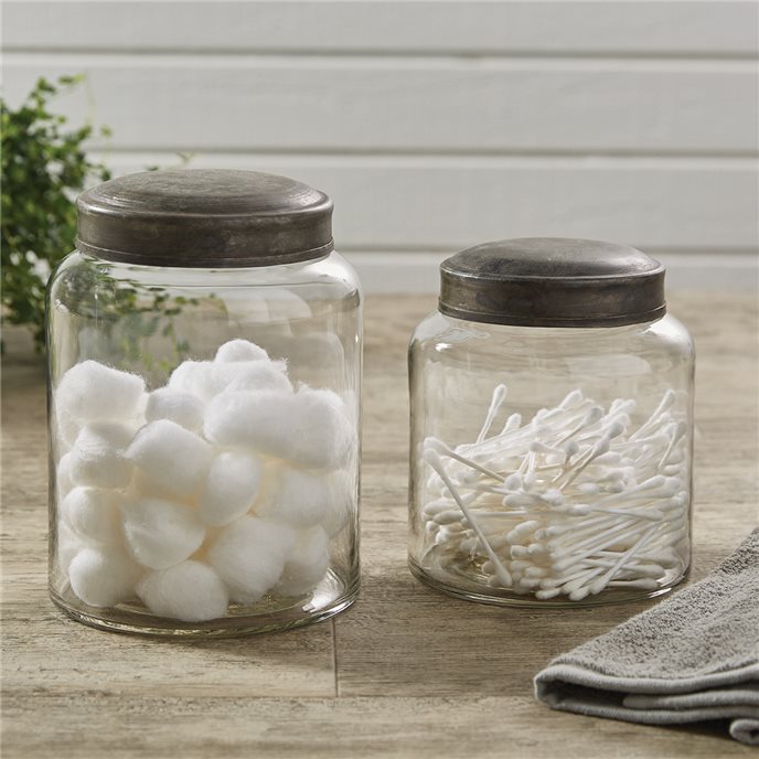 Park Designs Set of 2 Storage Jars Tin