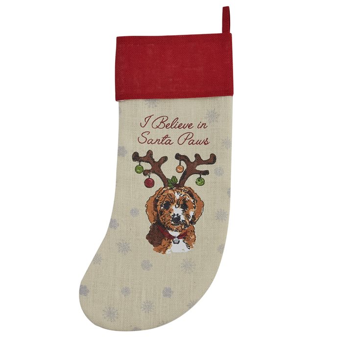 Holiday Kisses Poodle Stocking Thumbnail