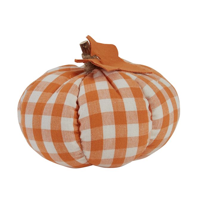 Short Orange And Cream Check Pumpkin Thumbnail