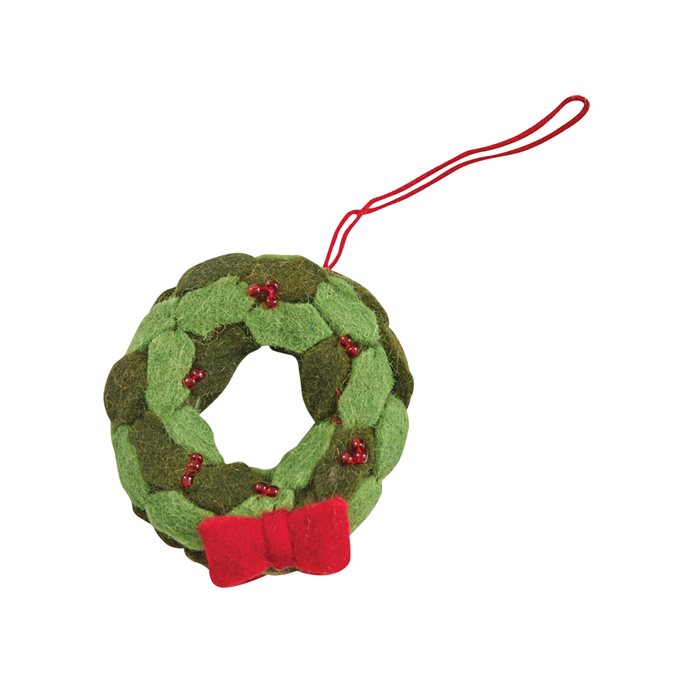 Wreath Felt Ornament Thumbnail