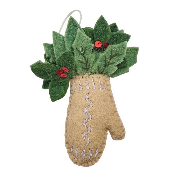 Mittens Felt Ornament Thumbnail