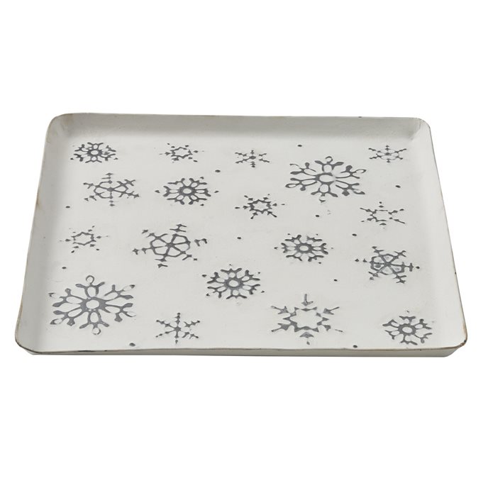 Snowflake Pressed Tin Charger Thumbnail