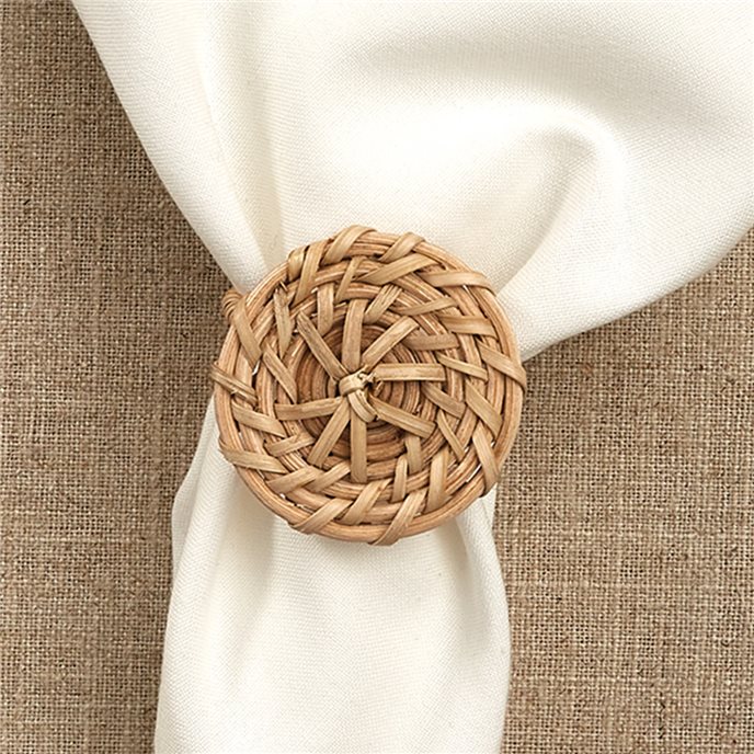 Rattan Button Napkin Ring Thumbnail