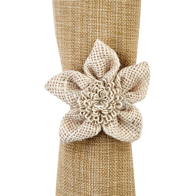 Jute Flower Napkin Ring Thumbnail