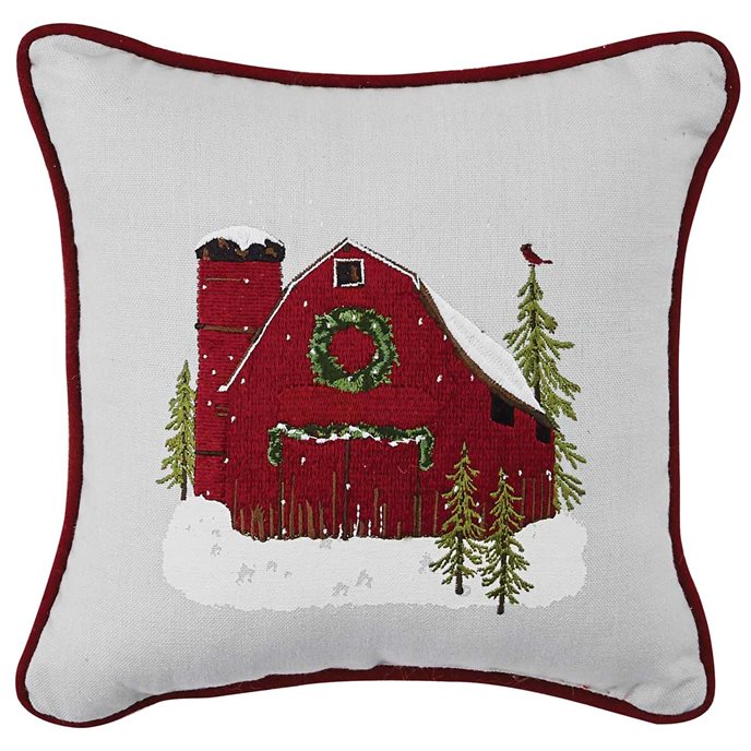 Barn Embroidered 10" Pillow Thumbnail