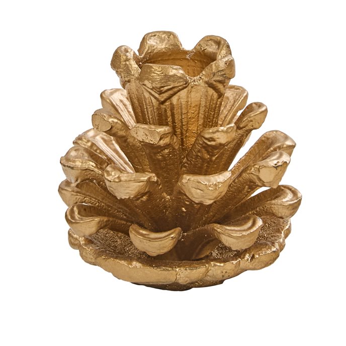 Pinecone Taper Holder 2.5" - Gold Thumbnail